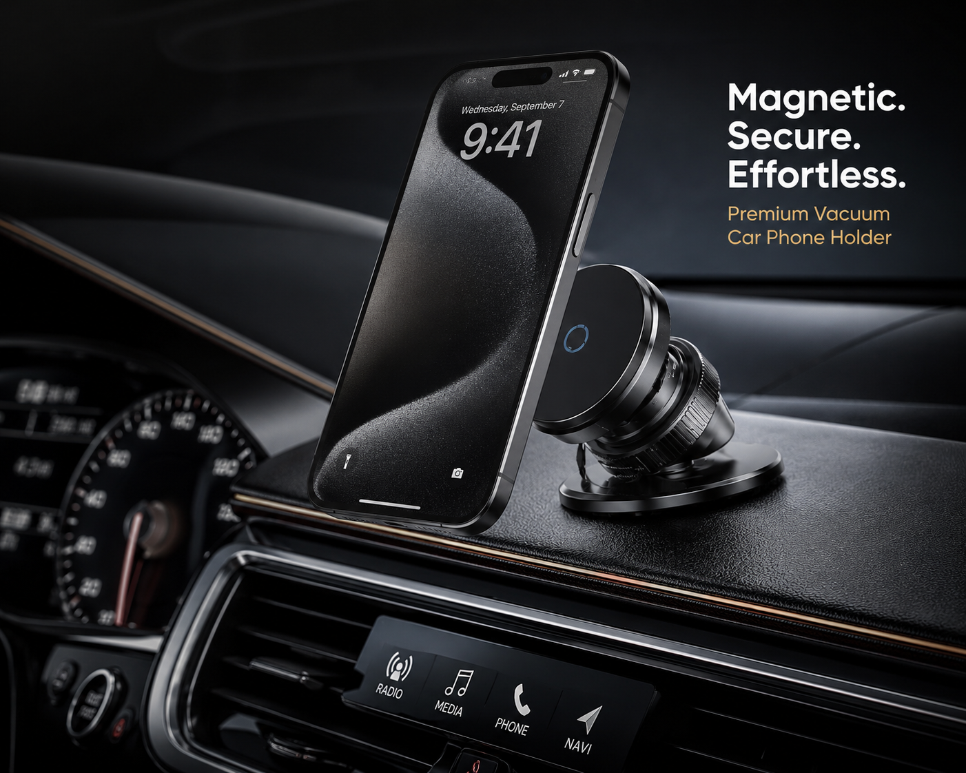 Phone Holder 360° Vacuum Magnetic Phone Stand
