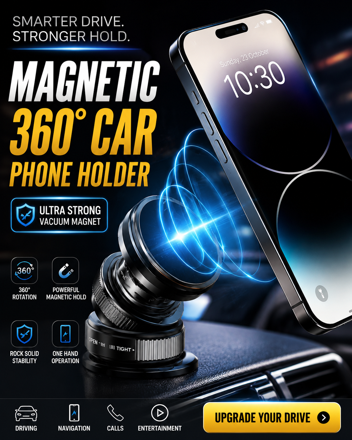 Phone Holder 360° Vacuum Magnetic Phone Stand
